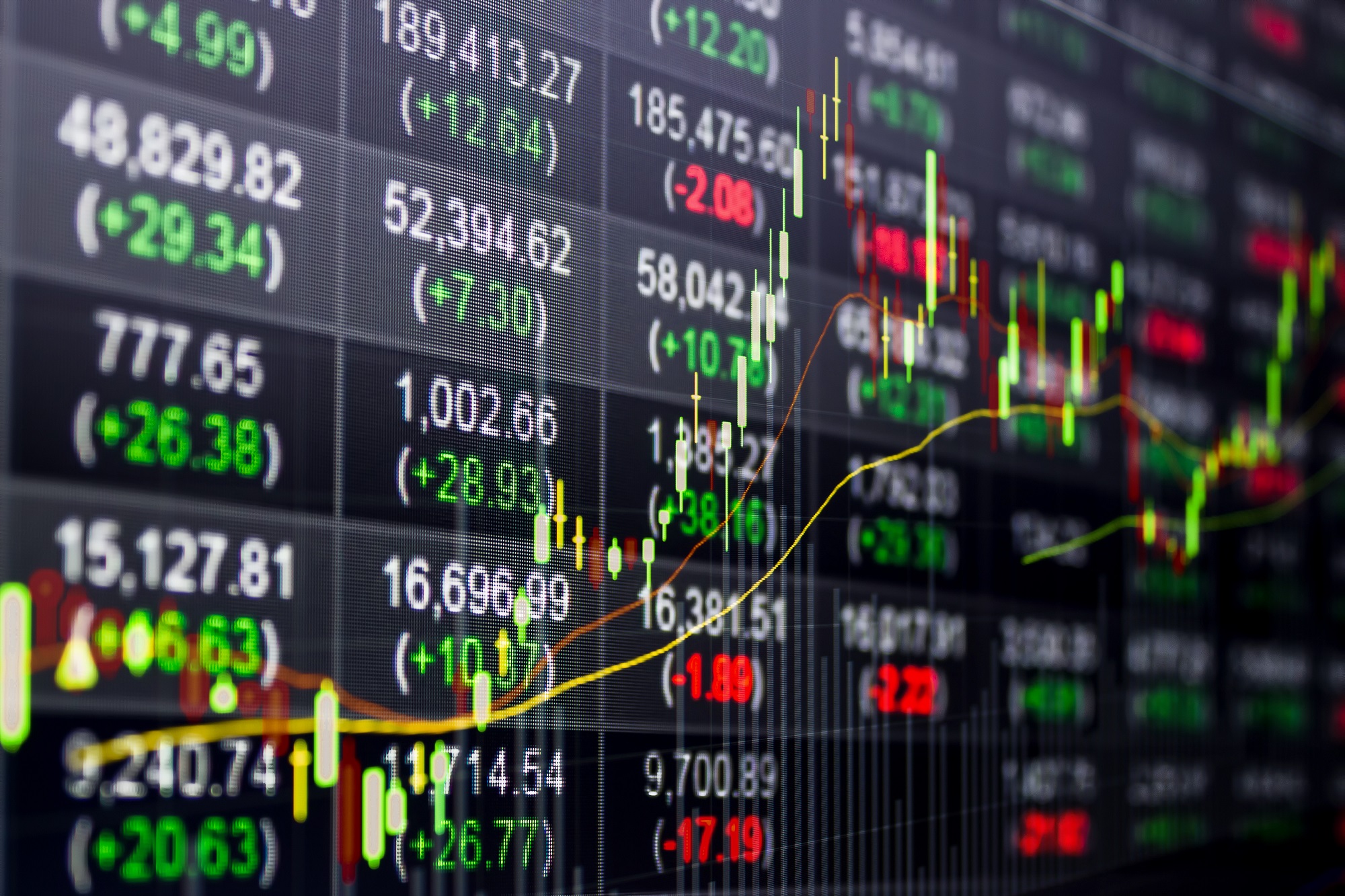 Stock,Market,Chart,stock,Market,Data,On,Led,Display,Concept.